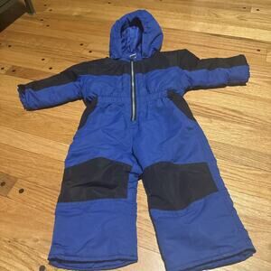 Healthtex Snowsuit Toddler 24 Months 2T Removable Hood Blue Black